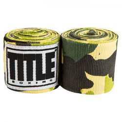 Боксерские бинты эластичные TITLE Boxing Semi-Elastic Mexican Camo (BSEMC, Серый)